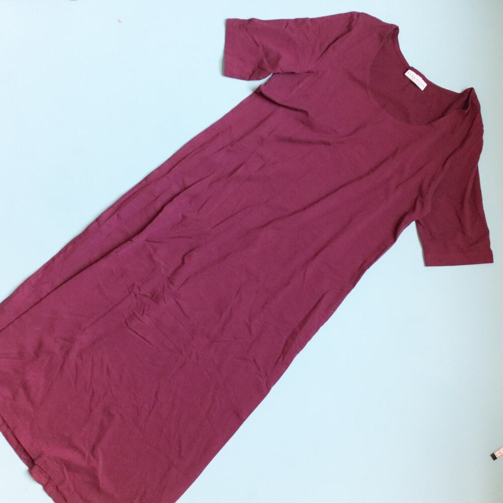 Bryn Walker Burgundy Maxi Dress Size Medium Made in USA Lagenlook